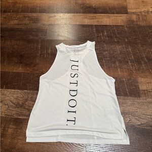 Nike White Sporty Tank S